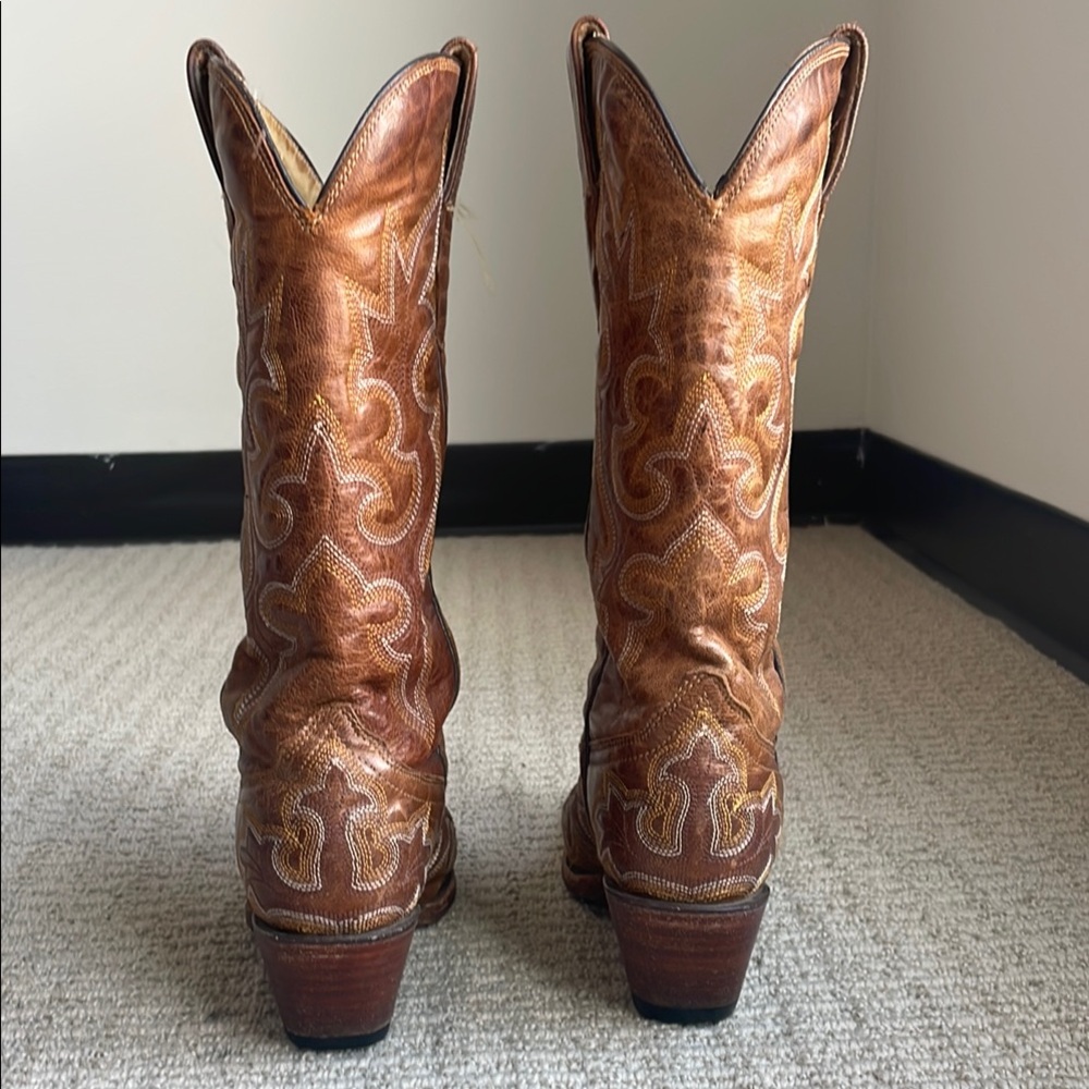 Brown Leather Cowboy Boots - Picture 9 of 11